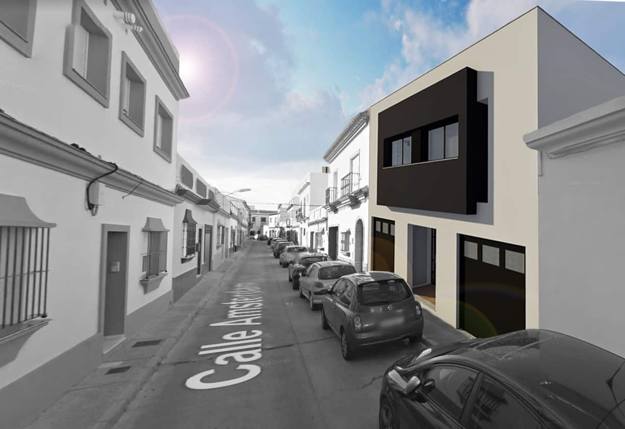 PROYECTO DOS VIVIENDAS ENTRE MEDIANERAS CHICLANA_MarCAR arquitectos. Chiclana de la Fra.